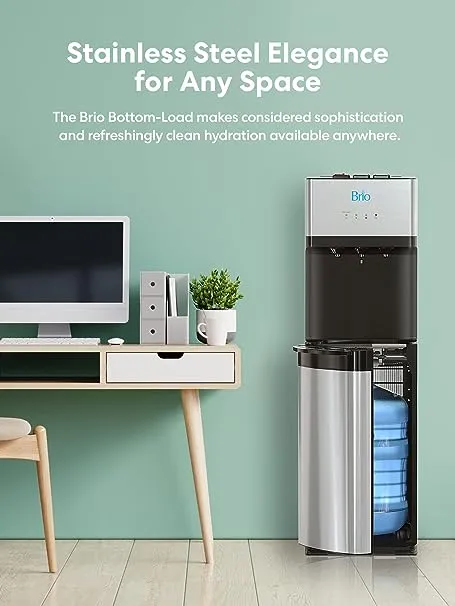 Brio Self Cleaning Bottom Loading Water Cooler Water Dispenser – Limited Edition - 3 Temperature Settings - Hot, Cold & Cool Water - UL/Energy Star Approved