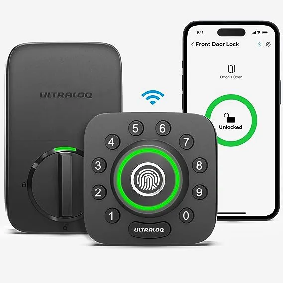 Ultraloq U-Bolt Pro Bluetooth Enabled Fingerprint and Keypad Smart Deadbolt U-BOLT-PRO-UB01