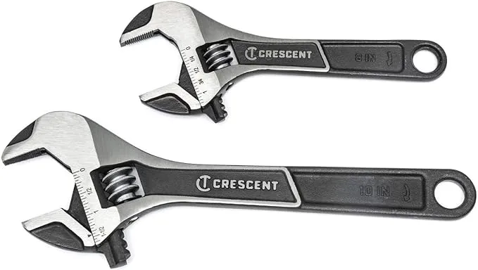 Crescent ATWJ2610VS Wide Jaw Adjustable Wrench Set, 2 Piece