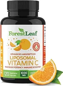 Forest Leaf, Liposomal Vitamin C, liposomales Vitamin C, 1.400 mg, 120 pflanzliche Kapseln (700 mg pro Kapsel)