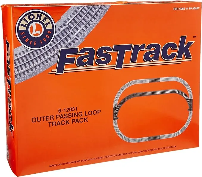 Lionel FasTrack Electric O Gauge, O36 Curve Track, 4-Pack