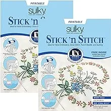 Paket mit 2 Paketen Stick N Stitch Selbstklebender Waschstabilisator Zwölf Blätter à 21,6 x 28,9 cm