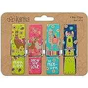 Karma Chip Clips - Bag Clips - Potato Chip Bag Clips - Colorful and Fun Bag Clips for Food and Storage - One Size - Llama