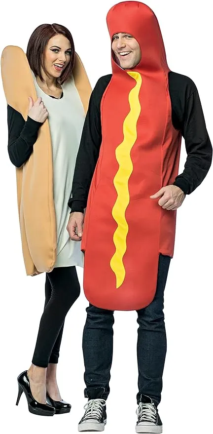 Adult Hot Dog & Bun Couples Costume