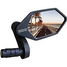 MEACHOW 2022 New Bar End Bike Mirror, Crystal UHD Automotive Grade Glass Lens E-