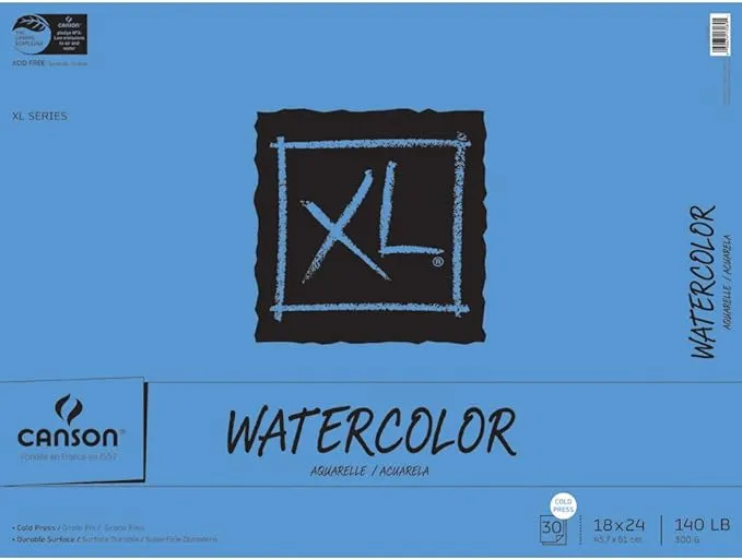 Canson XL Watercolor Paper Pad 18"X24", 30 Sheets