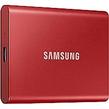 SAMSUNG T7 500GB, Portable SSD, up to 1050MB/s, USB 3.2 Gen2, Gaming, Students, & Professionals, External Solid State Drive (MU-PC2T0R/AM), Red