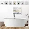 Vanity Art VA6815-S-MB 59" x 30" Freestanding Soaking Acrylic Bathtub Color: White/Matte Black