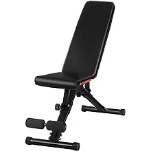 Adjustable Weight Bench, Foldable Exercise Workout Bench Full Body Strength Training Incline Decline Gym Benches for Home Gym