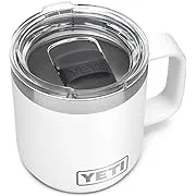 YETI Rambler 10 oz Stackable Mug, Vacuum Insulated, Stainless Steel with MagSlider Lid, White