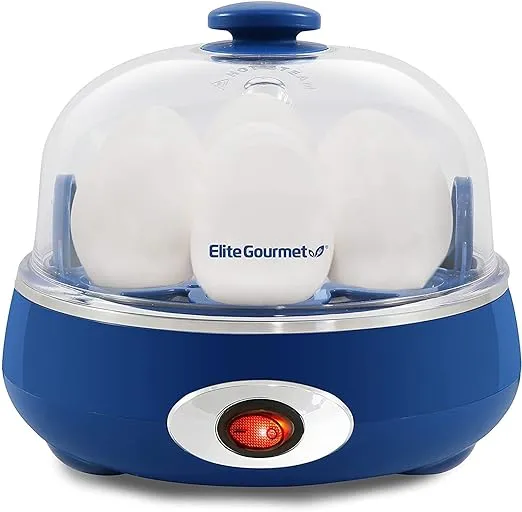 Elite Gourmet EGC1405M 2-Tiered Rapid Egg Cooker, 5-Egg Poacher, Omelets, Soft, Medium, Hard-Boiled Eggs with Auto Shut-Off and Buzzer, BPA Free, 14 eggs, Mint