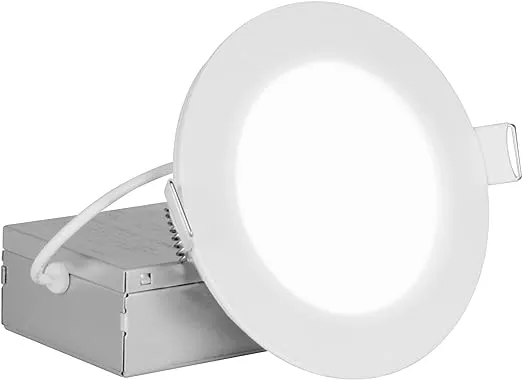 NICOR Lighting REL411203KRDWH REL4 LED Downlight, White