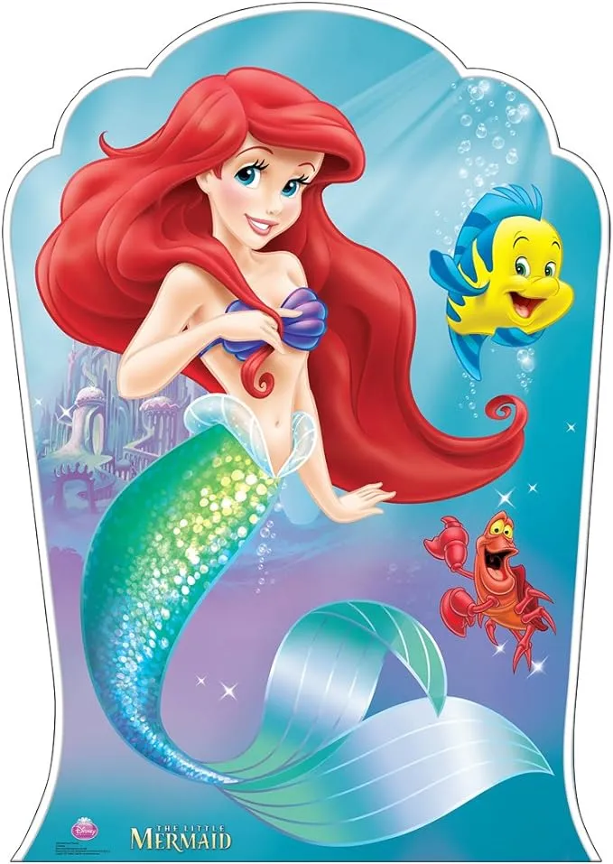 Cardboard People Ariel and Friends Life Size Cardboard Cutout Standup - Disney's The Little Mermaid