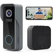 ZUMIMALL 2K FHD Doorbell Camera Wireless, WiFi Video Doorbell Camera with Chime,