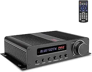 Pyle Wireless Bluetooth Home Audio Amplifier - 100W 5 Channel Home Theater Power Stereo Receiver, Surround Sound w/ HDMI, AUX, FM Antenna, Subwoofer Speaker Input, 12V Adapter - PFA540BT