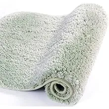 Walensee Large Bathroom Rug (24 x 40, Pale Green) Extra Soft and Absorbent