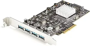 StarTech.com 4-Port USB PCIe Card - USB 3.2 Gen 2 (10Gbps) Type-A PCI Express Expansion Card with 2 Controllers - 4X USB-A - USB PCIe Add-On Adapter Card - Windows/Mac/Linux (PEXUSB314A2V2)