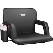 VIVOHOME Reclining Stadium Seat Chair with Backrest and Armrests, Portable Cushion for Bleachers, Set of 1VIVOHOME Reclining Stadium Seat Chair with Backrest and…