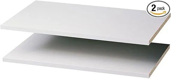 Easy Track RS1423 24 inch Shelves for Easy Track Closet System - 2 Pack, White