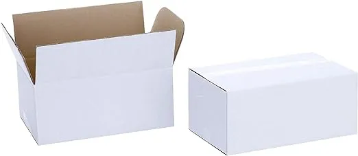 POGEAIR 25 Pcs 1166 Inches Shipping Boxes for Small Business, Small White Kraft Corrugated Box mailers,cardboard Boxes for Sh