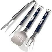 YouTheFan NFL New England Patriots Spirit Series 3-Piece BBQ Set , Stainless Steel, 22" x 9"YouTheFan NFL New England Patriots Spirit Series 3-Piece…