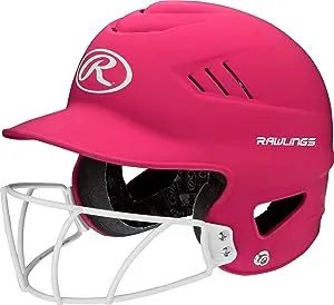 Rawlings | COOLFLO Batting Helmet with Facemask | Fastpitch Softball | One Size fits Most (6 1/2-7 1/2)