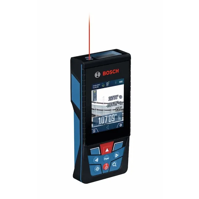 Bosch BLAZE 400-ft Outdoor Laser Distance Measurer with Backlit Display Color Display Bluetooth CompatibilityBosch BLAZE 400-ft Outdoor Laser Distance Measurer with Backlit Display Color Display Bluetooth Compatibility