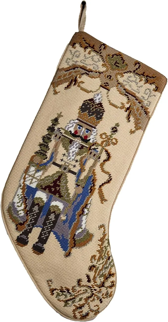 Peking Handicraft Nutcracker Embroidered Stocking