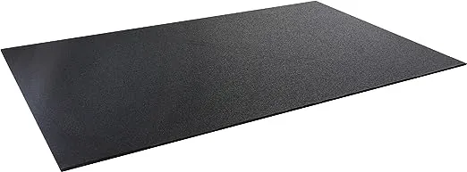 Rubber King Multi-Purpose Exercise Mat - 100% Recycled 4&#039; x 6&#039;, 3mm, Black 