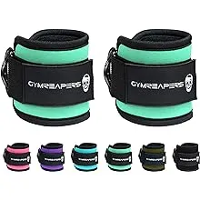 Gymreapers Ankle Straps (Pair) For Cable Machine Kickbacks, Glute Workouts, Lower Body Exercises - Adjustable Leg Straps with Neoprene Padding (Mint, Pair)Gymreapers Ankle Straps (Pair) For Cable Machine Kic…