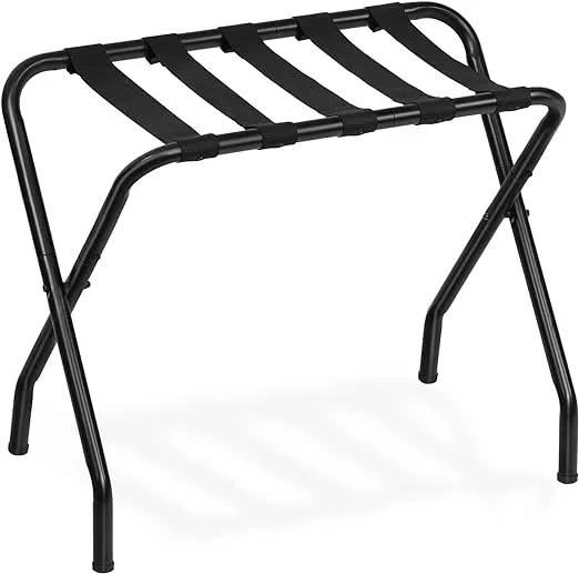 SONGMICS Folding Luggage Rack, Black