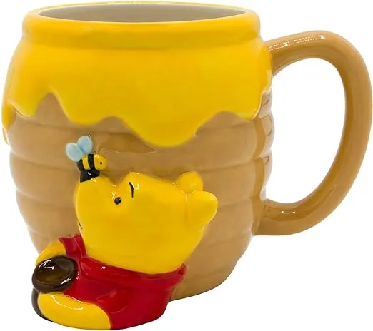 Silver Buffalo Disney Winnie-The-Poo<wbr/>h Honey Pot Ceramic Coffee 3D Sculpted Mug