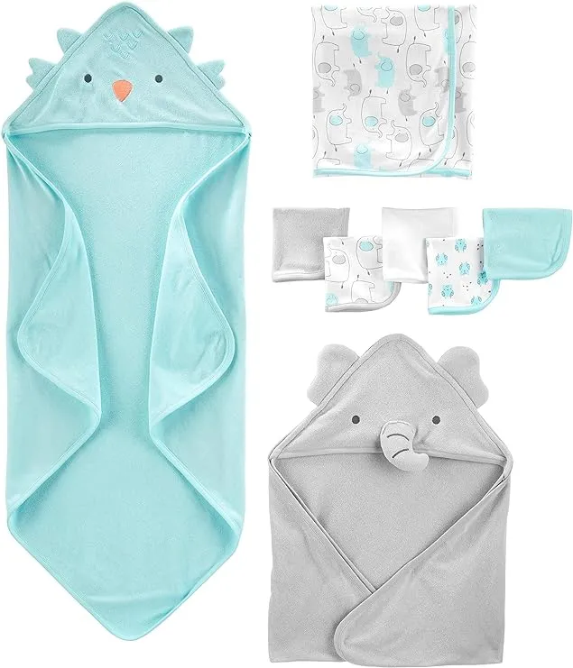 Simple Joys by Carter's Unisex Babies' 8-Piece Towel and Washcloth Set, Multipacks