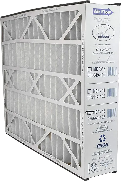 Trion Air Bear 266649-102 - 20" x 25" x 5" MERV 13 Pleated Air Filter