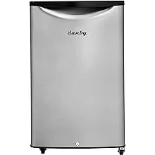 Danby 4.4 cu.ft. Small Indoor/Outdoor Compact Mini Refrigerator, Stainless Steel