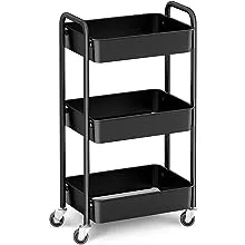 CAXXA 3-Tier Rolling Metal Storage Organizer