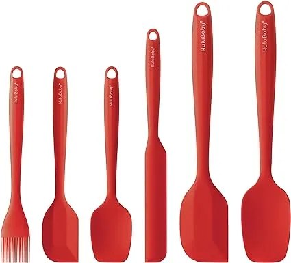 HULUBABY Permanent Warranty Silicone Spatula Set of 6