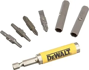 DEWALT Bit Set with 6-in-1 Flip and Switch Driver System, 7-Piece (DW2336),Yellow