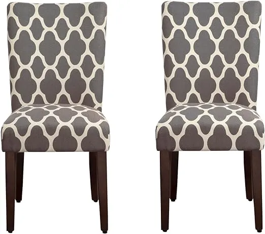 HomePop Parsons Dining Chairs (Set of 2), Quatrefoil