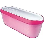 Tovolo Glide-A-Scoop Ice Cream Tub (Raspberry Tart) - 1.5 Quart Insulated & Reusable Container for Homemade Ice Cream & Freezer Food Storage / Dishwasher-Safe & BPA-Free