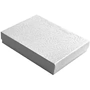 15 Pack Cotton Filled White Color Paper Cardboard Jewelry Gift and Retail Boxes