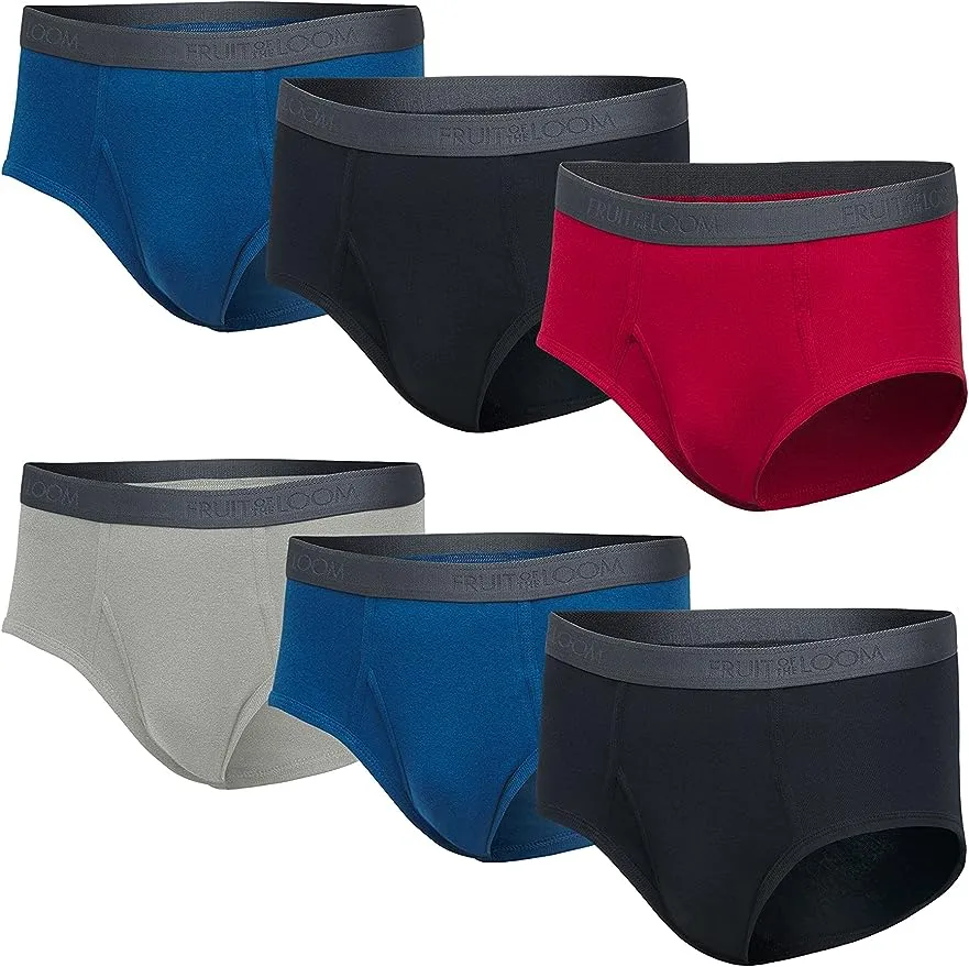 Fruit of the Loom Premium Men's Fashion Briefs, 6-Pack