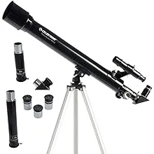 Celestron PowerSeeker 50 50mm f/12 AZ Refractor Telescope 2.0", Manual, .965", Altazimuth, Color Black 21039