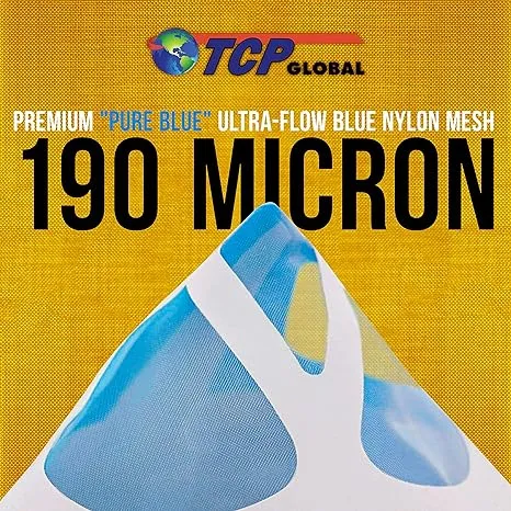 TCP Global 1000 Pack of Paint Strainers with Fine 190 Micron Filter Tips - Premium Pure Blue Ultra-Flow Blue Nylon Mesh