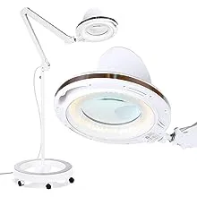 Brightech LightView Pro Magnifying Floor Lamp with Rolling Wheel Base