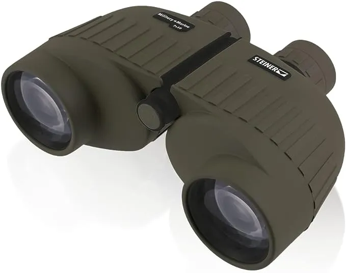 Steiner Military-Marine Series Binoculars, Lightweight Tactical Precision Optics for Any Situation, Waterproof, Green, 7x50