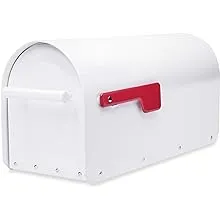 Architectural Mailboxes 5560W-R-10 Sequoia Postmount Mailbox, Large, White, 20. 79 in. x 8. 03 in. x 9. 72 in.