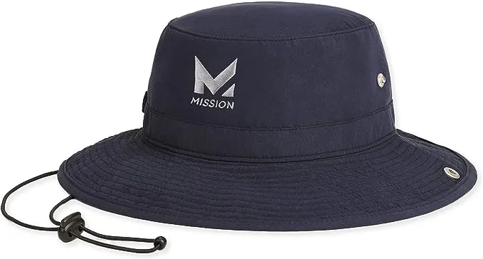 MISSION Cooling Bucket Hat, UPF 50, 3" Wide Brim Sun Hat - Cools When Wet, UPF 50