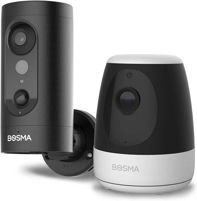 BOSMA XC Pet Camera, Full HD WiFi Indoor Security Camera (XC Connect w/2 Pack Sensors)