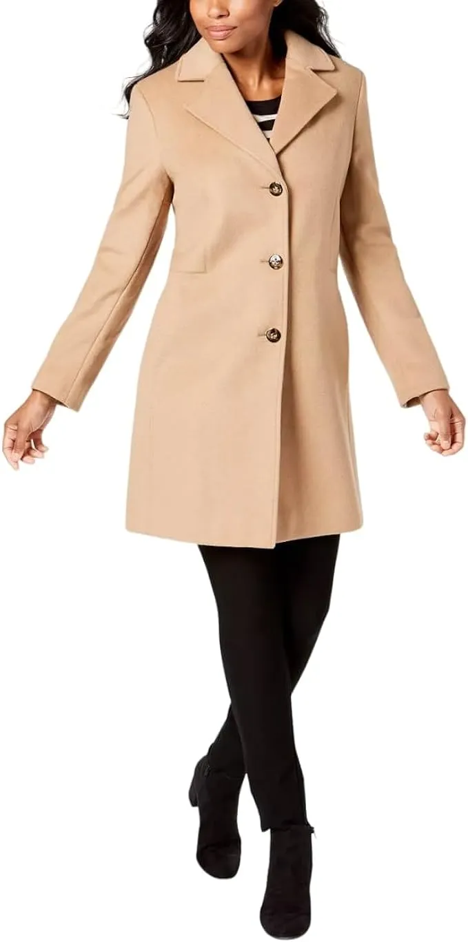 Calvin Klein Womens Wool Blend Coat